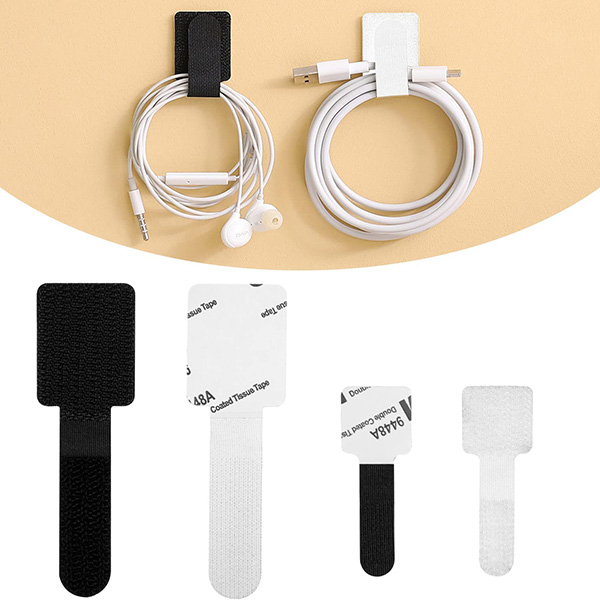 Adhesive Backed Hook and Loop Cable Tie